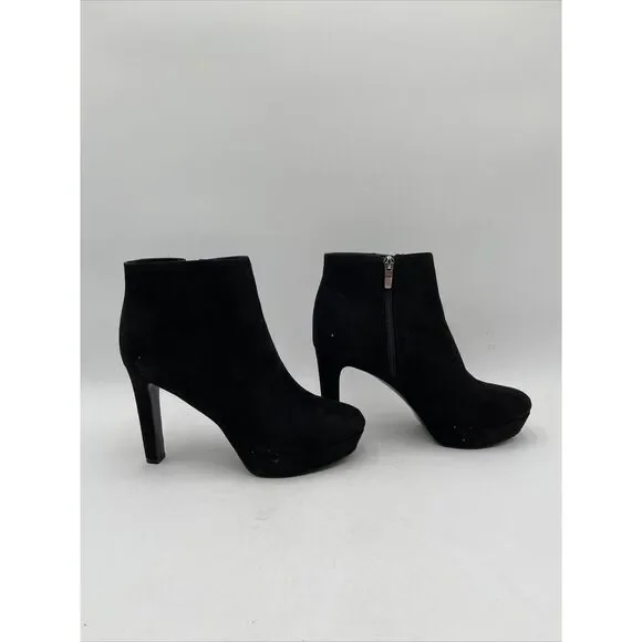 Nine West Shoes Nine West Womens Glowup Platform Booties Black